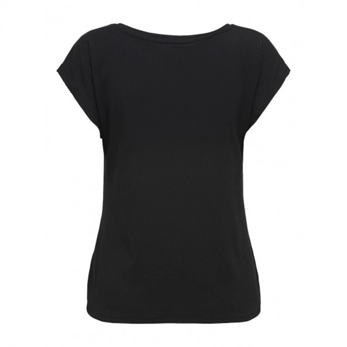 Only 15367570 Genis Yaka Kadin Body - Siyah