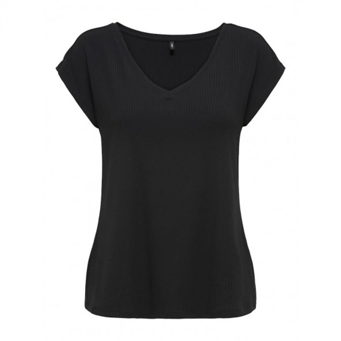 Only 15367570 Genis Yaka Kadin Body - Siyah