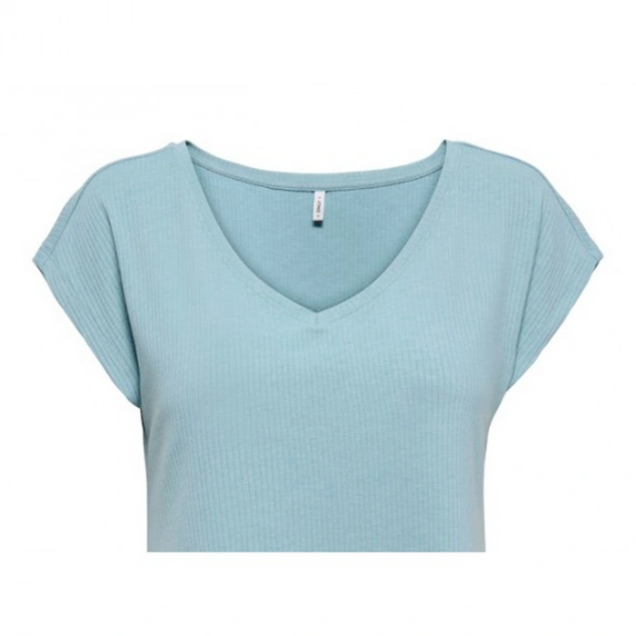 Only 15367570 Genis Yaka Kadin Body - Yesil