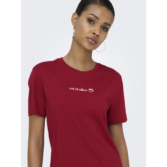 Only 15368653 0 Yaka Kadin Body - Bordo Beyaz