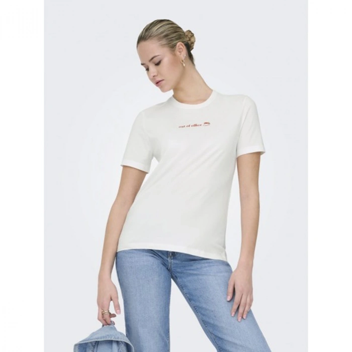 Only 15368653 0 Yaka Kadin Body - Ekru Kirmizi