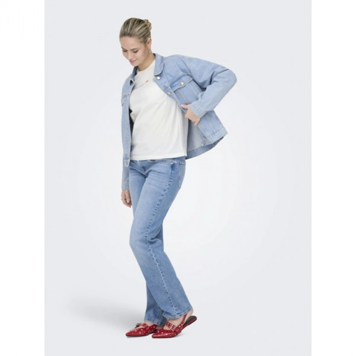 Only 15368653 0 Yaka Kadin Body - Ekru Kirmizi