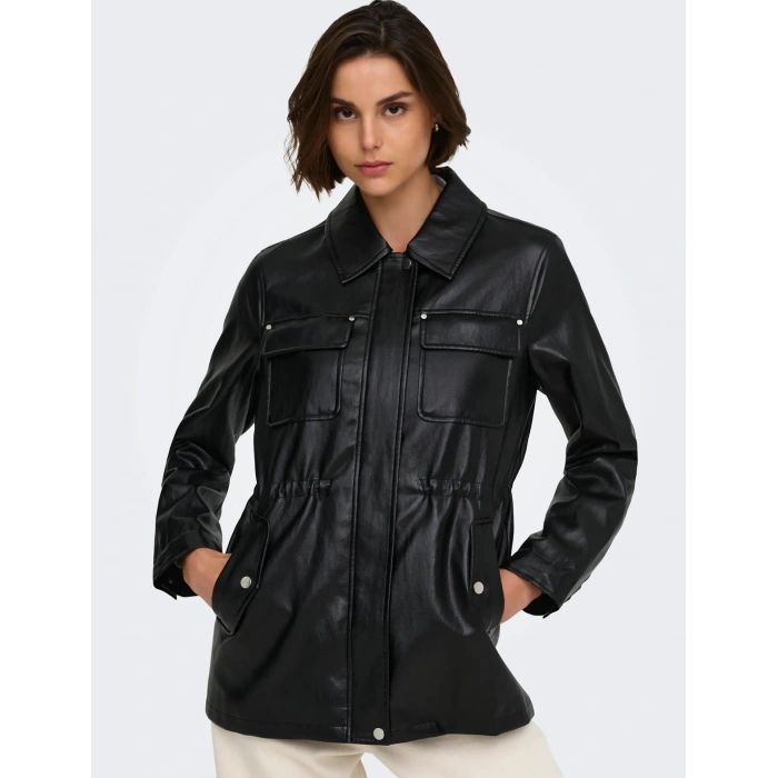 Only 15373806 Kadin Mont - Siyah