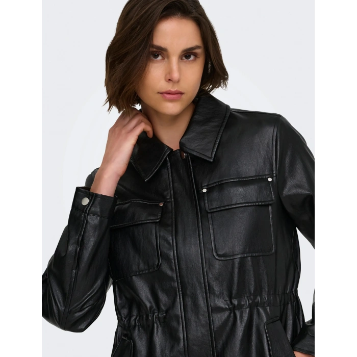 Only 15373806 Kadin Mont - Siyah
