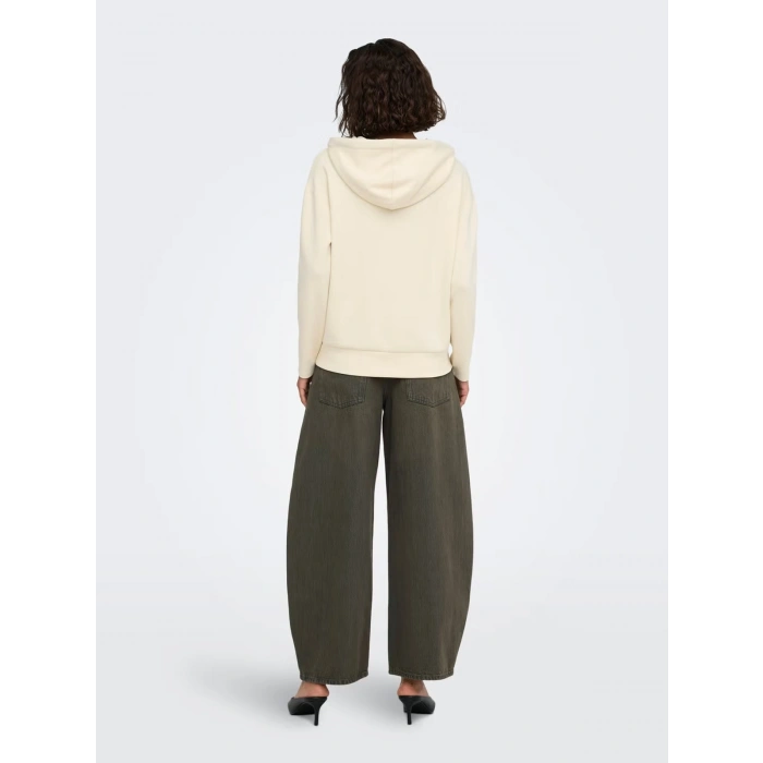 Only 15377809 Kapsonlu Kadin Sweat - Krem