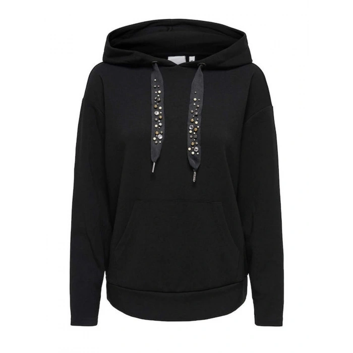 Only 15377809 Kapsonlu Kadin Sweat - Siyah