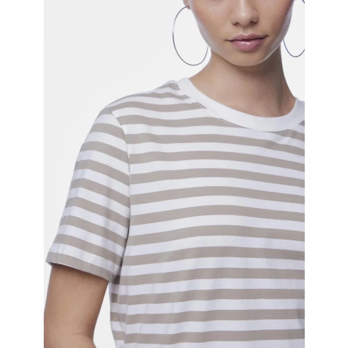 Only Pieces 17140802 0 Yaka Kadin Body - Kahverengi Ciz