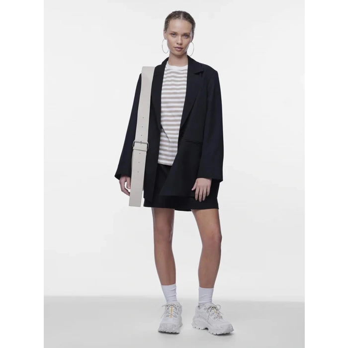 Only Pieces 17140802 0 Yaka Kadin Body - Kahverengi Ciz