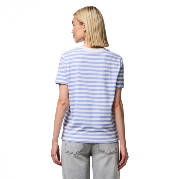 Only Pieces 17140802 0 Yaka Kadin Body - Mavi Cizgili