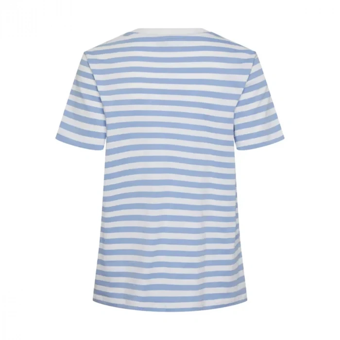 Only Pieces 17140802 0 Yaka Kadin Body - Mavi Cizgili