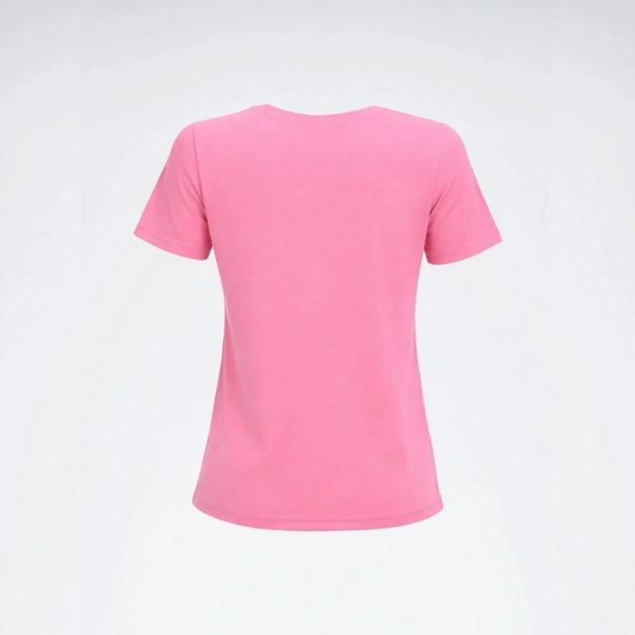 Reebok Lc 6082 New ID Class Reg Tee 0 Yaka Kadin Tshirt - Pembe