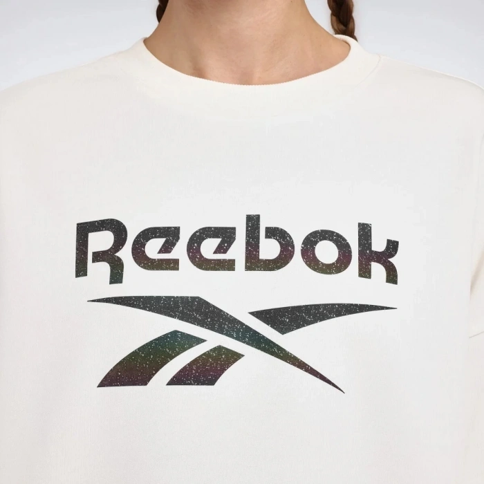 Reebok New Id Reg Crew 0 Yaka Kadin Sweat - Ekru