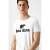 Bad Bear Bad Bear Tee 0 Yaka Erkek Tshirt - Ekru Siyah
