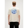 Bad Bear Re-world 0 Yaka Erkek Tshirt - Ekru
