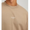Jack&jones 12213543 0 Yaka Erkek Tshirt - Sutlu Kahve
