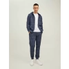 Jack&jones 12215381 Kapsonlu Fermuarli Erkek Sweat - Lacivert