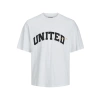 Jack&jones 12227718 0 Yaka United Yazili Erkek Tshirt - Beyaz