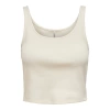 Only 15231168 Genis Yaka Fitilli Kumas Bayan Body - Krem