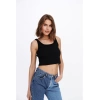 Only 15231168 Genis Yaka Fitilli Kumas Bayan Body - Siyah