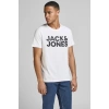 Jack&jones 12151955 0 Yaka Erkek Tshirt - Beyaz
