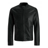 Jack&jones 12182461 Erkek Deri Mont - Siyah