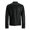 Jack&jones 12182461 Erkek Deri Mont - Siyah