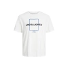 Jack&jones 12231222 0 Yaka Erkek Tshirt - Beyaz