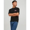 Jack&jones 12232265 0 Yaka Erkek Tshirt - Siyah