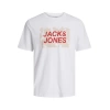 Jack&jones 12232356 0 Yaka Erkek Tshirt - Beyaz