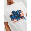 Jack&jones 12233600 0 Yaka Erkek Tshirt - Beyaz