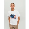 Jack&jones 12233600 0 Yaka Erkek Tshirt - Beyaz