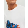 Jack&jones 12233600 0 Yaka Erkek Tshirt - Beyaz