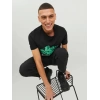 Jack&jones 12233600 0 Yaka Erkek Tshirt - Siyah