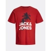 Jack&jones 12238850 0 Yaka Erkek Tshirt - Kirmizi