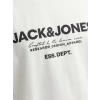 Jack&jones 12247782 0 Yaka Erkek Tshirt - Beyaz