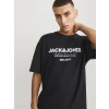 Jack&jones 12247782 0 Yaka Erkek Tshirt - Siyah