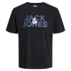Jack&jones 12250263 0 Yaka Erkek Tshirt - Siyah