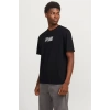 Jack&jones 12268415 0 Yaka Erkek Tshirt - Siyah
