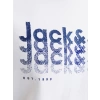 Jack&jones 12269335 0 Yaka Erkek Tshirt - Beyaz