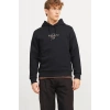 Jack&jones 12271193 Kapsonlu Erkek Sweat - Siyah