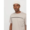 Jack&jones 12273120 0 Yaka Erkek Tshirt - Bej