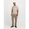 Jack&jones 12273120 0 Yaka Erkek Tshirt - Bej