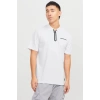 Jack&jones 12273127 Yakali Erkek Tshirt - Beyaz