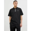Jack&jones 12273127 Yakali Erkek Tshirt - Siyah