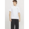 Jack&jones 12275012 0 Yaka Erkek Tshirt - Beyaz
