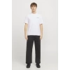 Jack&jones 12275012 0 Yaka Erkek Tshirt - Beyaz