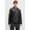 Jack&jones 12278839 Erkek Deri Mont - Siyah