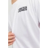 Jack&jones 12151955 0 Yaka Erkek Tshirt - Beyaz