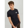 Jack&jones 12151955 0 Yaka Erkek Tshirt - Siyah