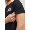 Jack&jones 12151955 0 Yaka Erkek Tshirt - Siyah